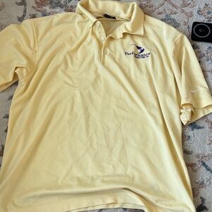 Nike Light Yellow Performance Polo Shirt
